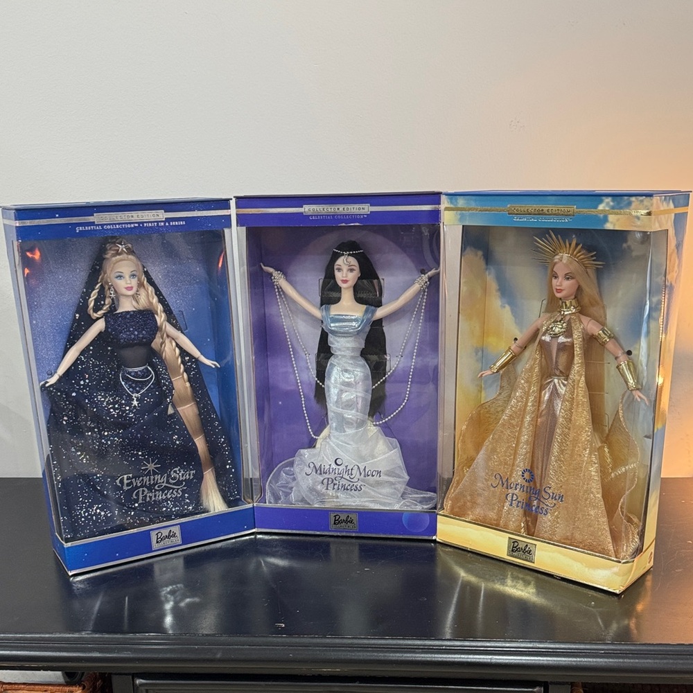 New Celestial Collection, Morning Sun, Evening Star, Midnight Moon NIB Mattel
